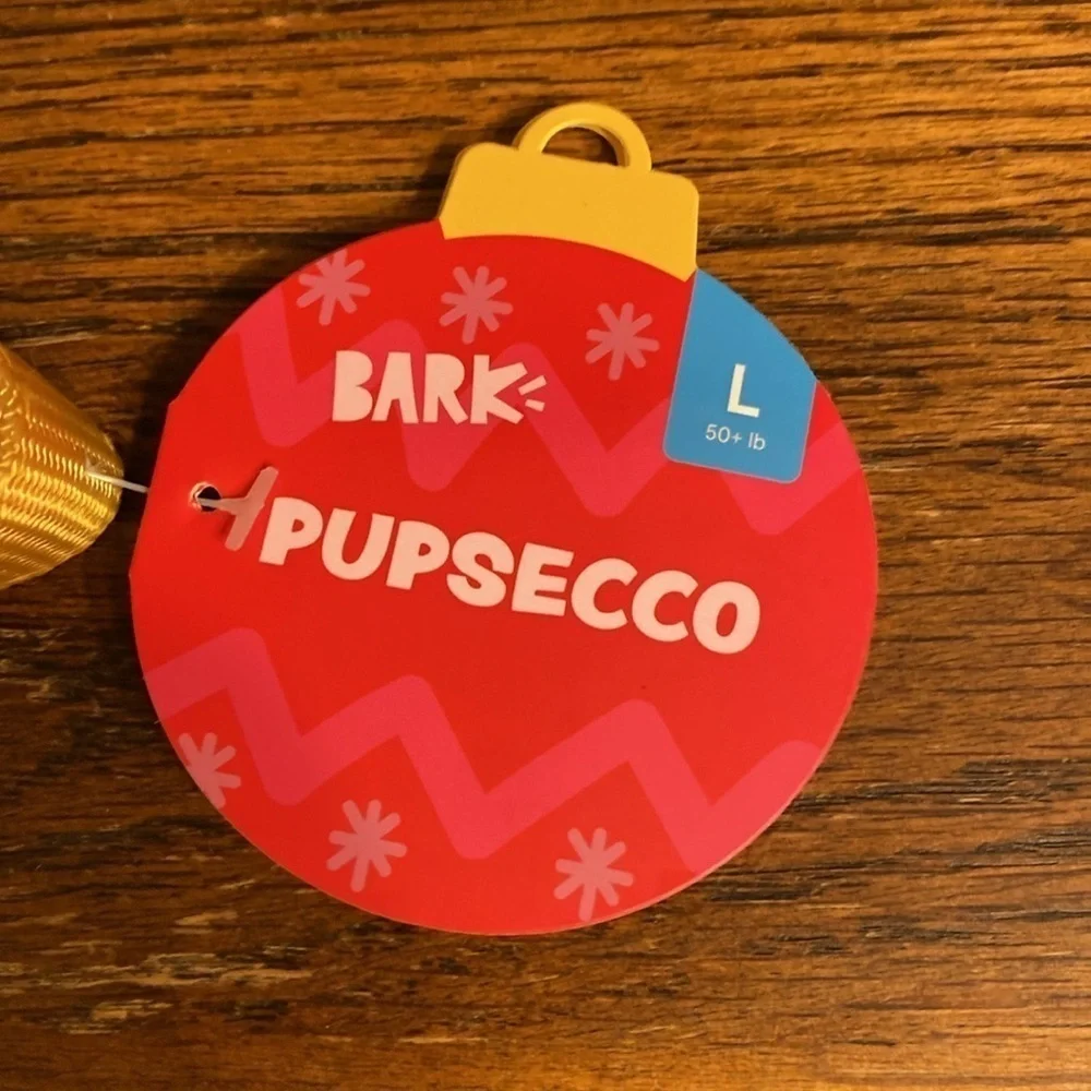 Bark Pupseco terrific tug Dog Toy Green & Gold Large